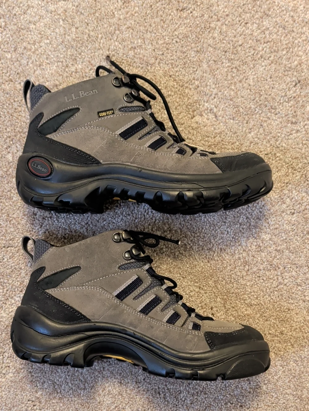 L.L. Bean Women's  Gray and Black Gore Tex Waterproof Trail Boots